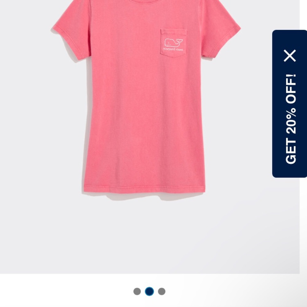 Vineyard Vines Pink Short Sleeve Tee Classic Fit